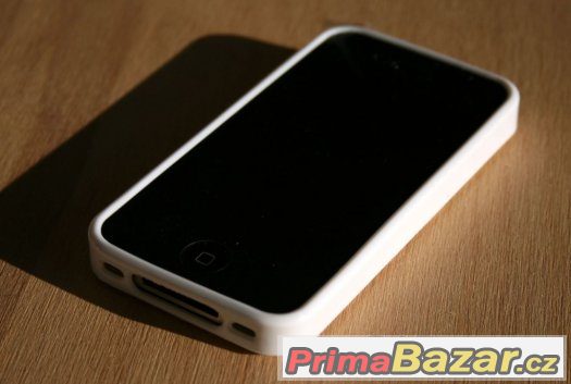 Bílý gumový obal pro iPhone 4, 4G, 4S – fotografie 3