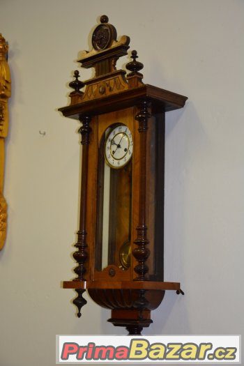 Starožitné řezbované hodiny Junghans r1905-TOP stav – fotografie 3