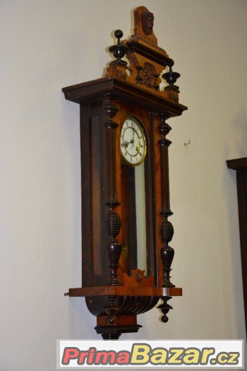 Starožitné řezbované hodiny Junghans r1919-TOP stav-krásné – fotografie 4