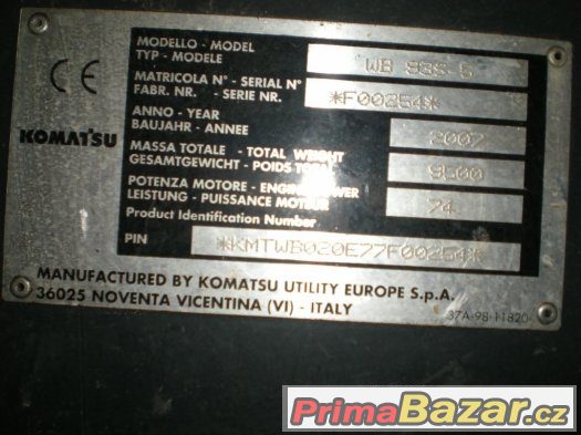 KOMATSU WB97R – fotografie 3