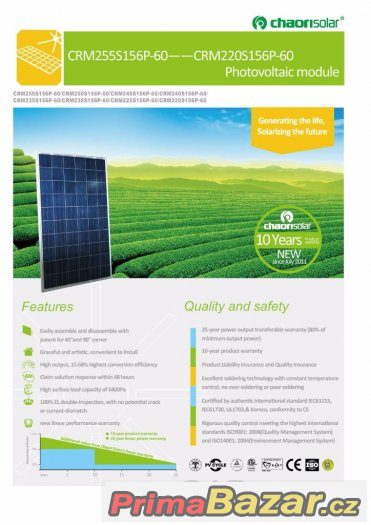 FV panel Chaori 235Wp – fotografie 2