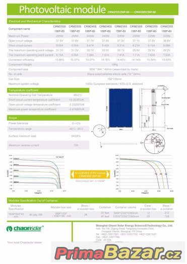 FV panel Chaori 235Wp – fotografie 3
