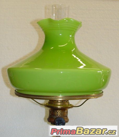 Petrolejová lampa - hořák, držák, stínítko, cylindr - 6x – fotografie 1