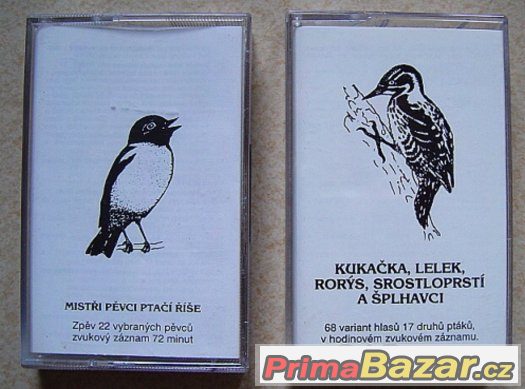 Zvukový záznam hlasů ptáků 2x, odborné knihy 7 ks, VHS – fotografie 1