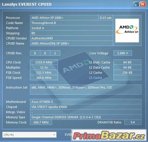 AMD Athlon XP 1800+ Thoroughbred AXDA1800DUTC sc.462 FUNKČNÍ – fotografie 4