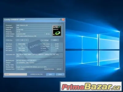 2 Výkonné, plně 64-bitové procesory AMD Opteron 248, sc.940