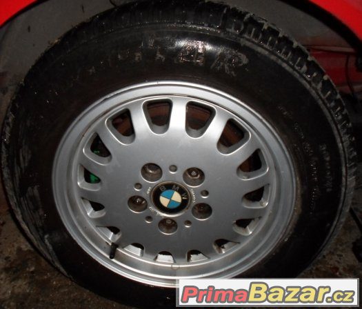BMW - originální zimní hliníková kola 15" styl 6 - pneu 60% – fotografie 1