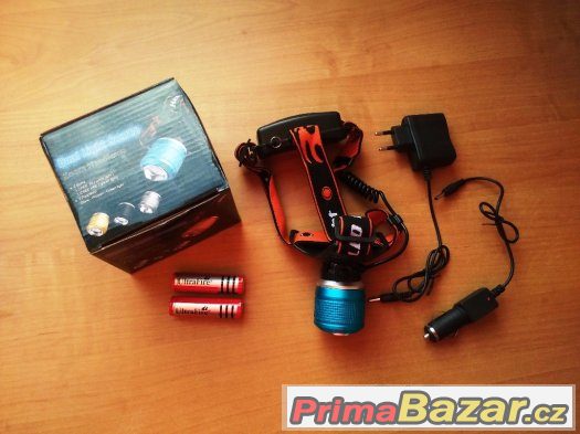 CREE LED 2x T6 ČELOVKA - headlamp 2000lm – fotografie 1