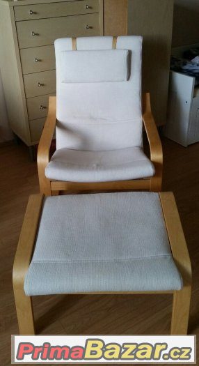 Křeslo a podnožka Ikea – fotografie 2