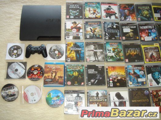 Prodám asi sto kusů her na PS3  +  zánovní PS3 Slim – fotografie 2
