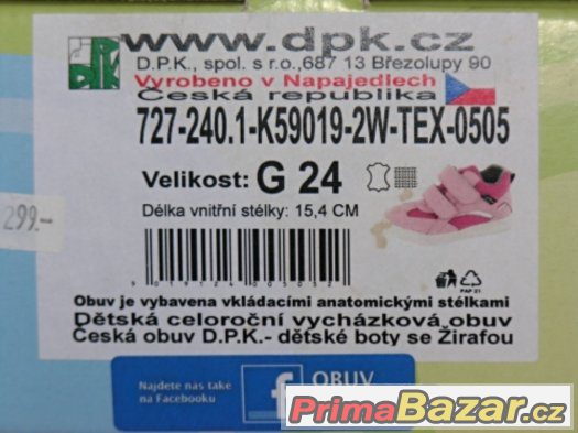 229 - DPK - české botičky se Žirafou - vel.24 - SLEVA 900 Kč – fotografie 3