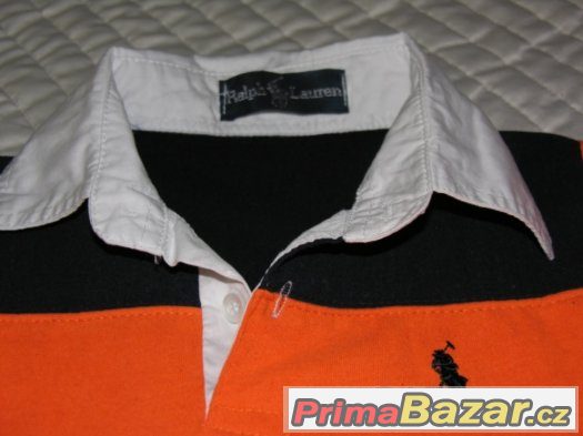 273- Ralph Lauren polotriko s dlouhým rukávem oranžovo-černé – fotografie 3