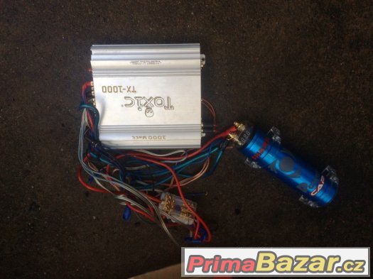 Zesilovač Toxic TX-1000 a kapacitátor Shark – fotografie 1