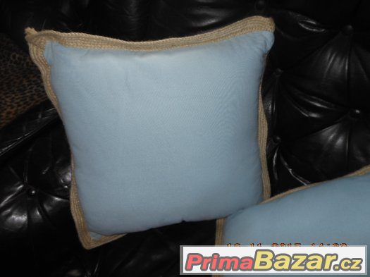 2x POLŠTÁŘ-zn.F/F HOME-NEBESKY MODRÝ S REŽNÝM LEMOVÁNÍM-NOVÉ – fotografie 3