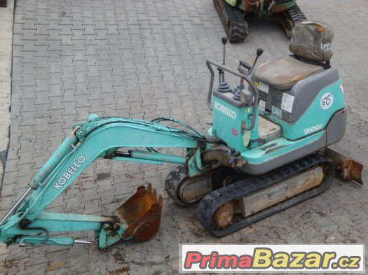 Pásový bagr KOBELCO SK007, minirypadlo, podkop – fotografie 3