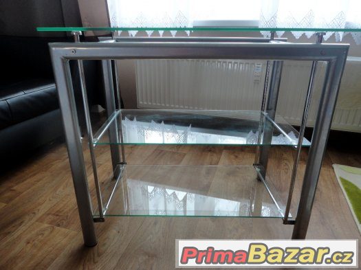 Skleněný TV stolek- – fotografie 1