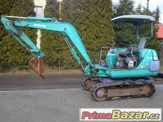 Bagr KOMATSU PC-12, pásové rypadlo 1200 kg, velmi dobrý stav – fotografie 1
