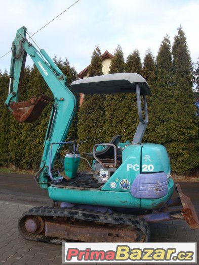 Bagr KOMATSU PC-12, pásové rypadlo 1200 kg, velmi dobrý stav – fotografie 3