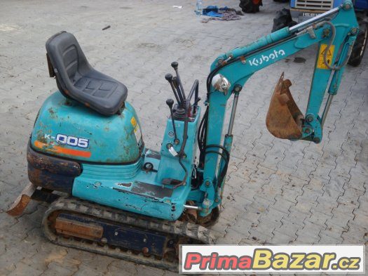 Pásové minirypadlo Kubota k005, minibagr 500kg, podkop – fotografie 1