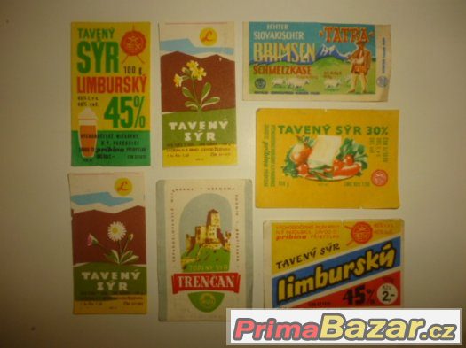 PRODÁM ETIKETY SÝR   ZÁPALKY – fotografie 1