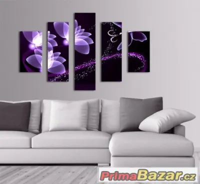 VELKÝ obraz - FIALOVÝ - velikost 150x105 cm
