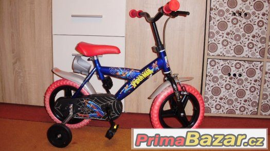 dětské kolo 12 " Spiderman jako nove, super stav – fotografie 4