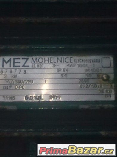 elektromotor patkový 380/220V,3kw,2880ot/min. – fotografie 2