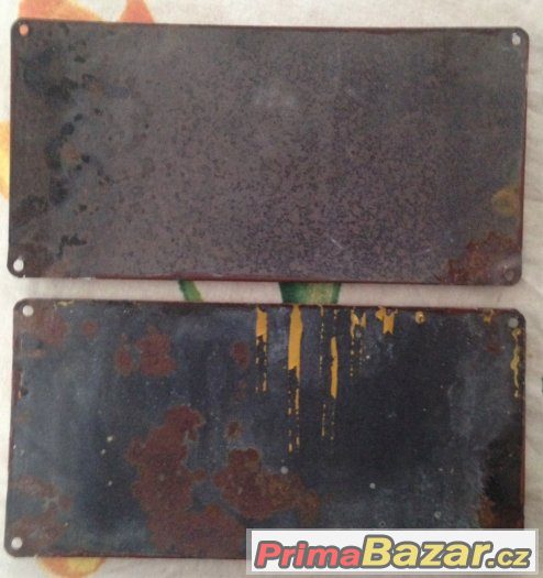 Stara smaltovana cedule VYTAH ... cca 10x 21 cm – fotografie 2