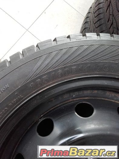 Zimní sada 165/60R14 79T YOKOHAMA + DISK KIA 5JX14 4X100X54 – fotografie 1