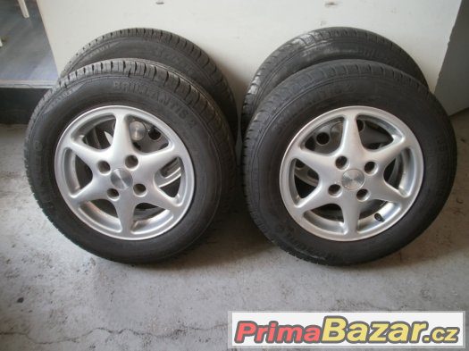 Prodám alu kola  Renault pneu letní Barum 165/70-13 stav 99% – fotografie 4