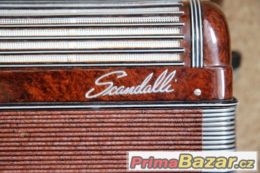Knoflíková harmonika zn. Scandalli ze 40. let - JAKO NOVÁ – fotografie 5