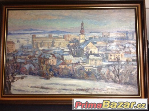 Prodám obraz města ŽĎÁR NAD SÁZAVOU 110x78 cm – fotografie 1
