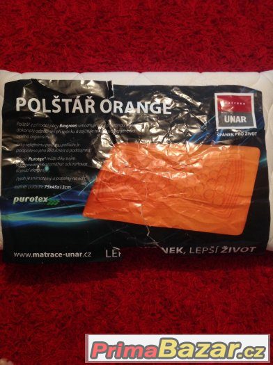 Polštář Orange pro zdravé spaní - značka UNAR – fotografie 2