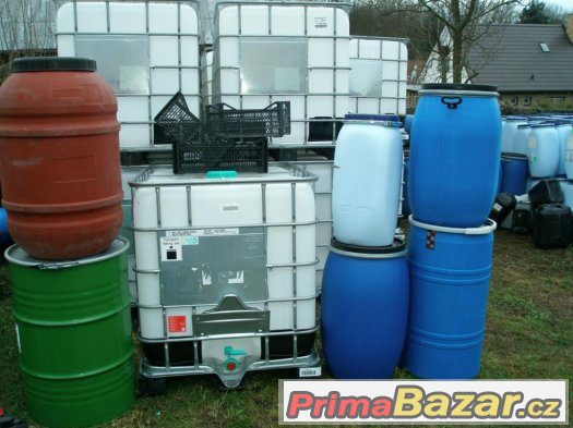 sud hobok barel becka 220l 150l 120l 70l 1000l plast paleta – fotografie 1