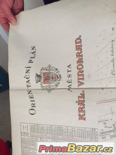 Praha Královské Vinohrady secesní mapa 1905 – fotografie 2