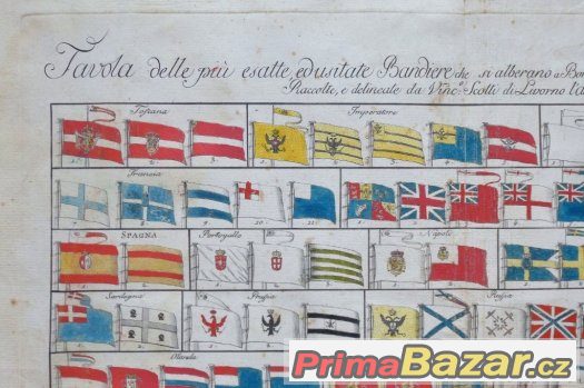 Vlajky z roku 1786, Livorno, kolorace – fotografie 3
