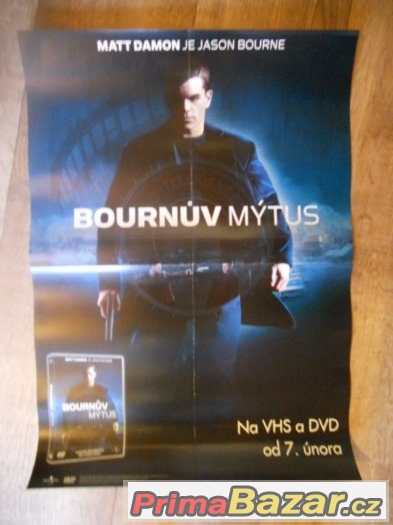 Agent bez minulosti, Matt Damon, VHS + velký plakát – fotografie 3