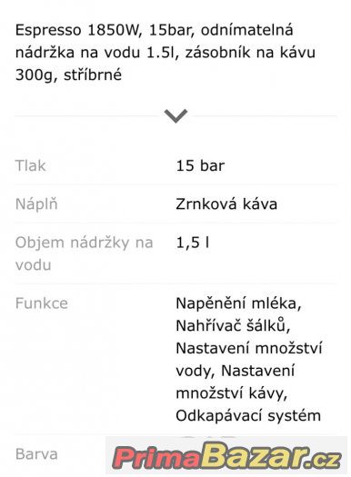 Novy kavovar Saeco – fotografie 3