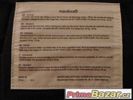 Manduca hnědá - ergonomické nosítko – fotografie 5