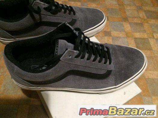 Boty Vans Old skool nové, kožené, zateplené, do města. – fotografie 3