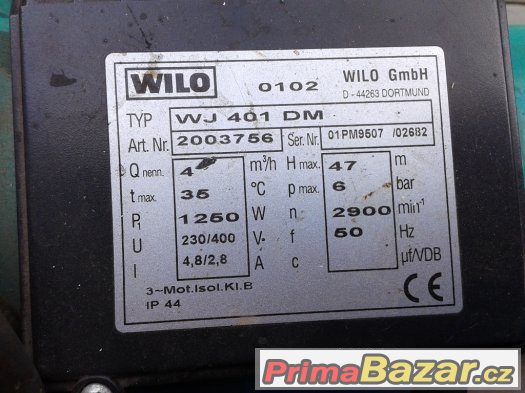 Samonasávací čerpadlo WILO – fotografie 2