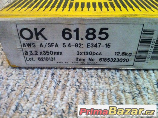 Nerezové elektrody OK 61,85 - 3,2x350mm, hmotnost 4,2kg – fotografie 3