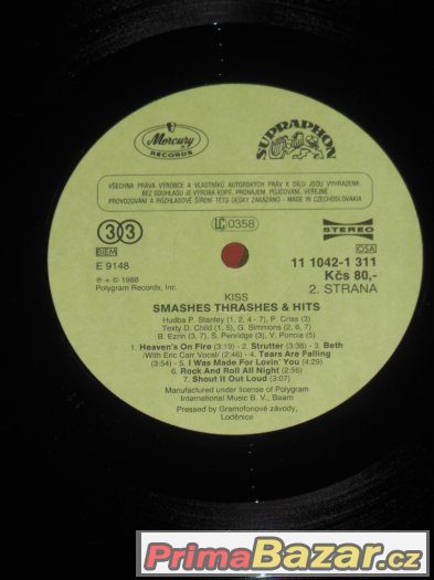 Prodám LP KISS ‎– Smashes, Thrashes & Hits – fotografie 4