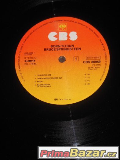 Prodám LP Bruce Springsteen ‎– Born To Run (1975) – fotografie 5