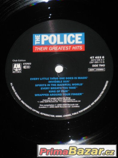 Prodám LP The Police ‎– Their Greatest Hits (1990) – fotografie 5