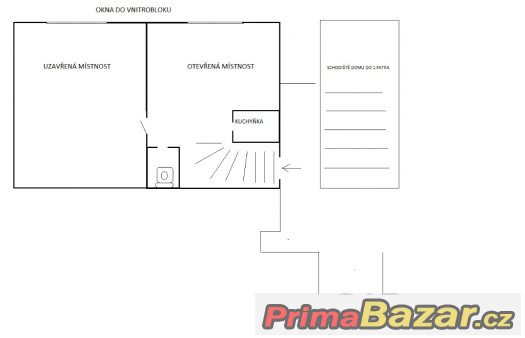 Kancelář / Sklad, 2 místnosti + zázemí, 37m2, ul.Osadní, P7 – fotografie 1