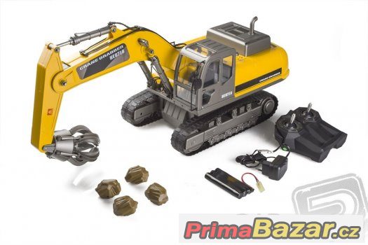 Pásový bagr s drapákem, RC set 2,4GHz Hobby Engine – fotografie 2
