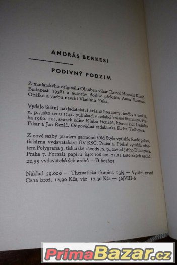 Prodám knihu Podivný podzim – fotografie 5