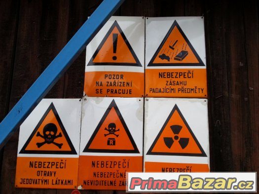 cedule bezpečnostní plast smalt papir umakart atd tabulky – fotografie 1