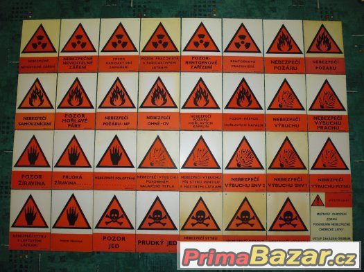 cedule bezpečnostní plast smalt papir umakart atd...... – fotografie 2